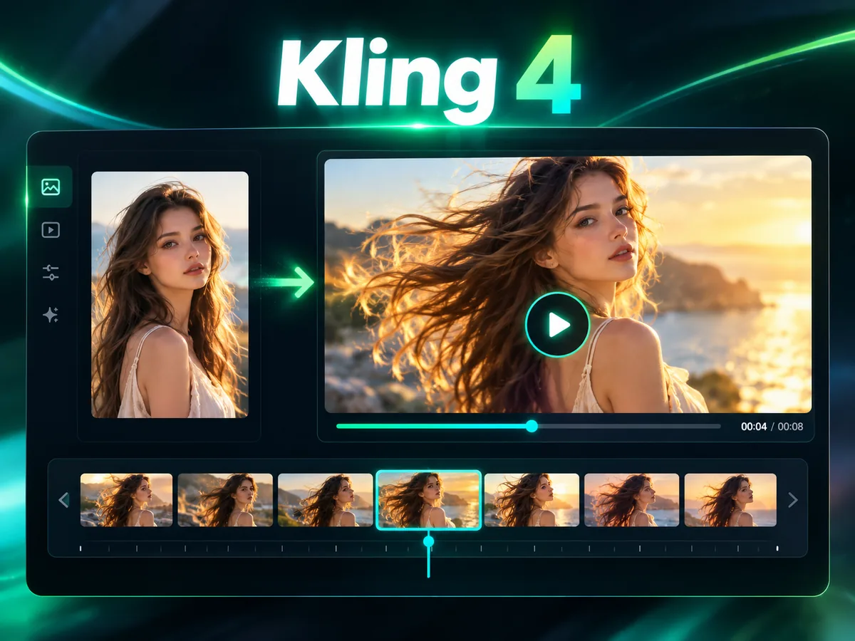 Kling 4 AI video generator cinematic scene preview